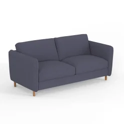 Canapé convertible 2 places Gustave - Tissu Texturé - Crown Moutarde