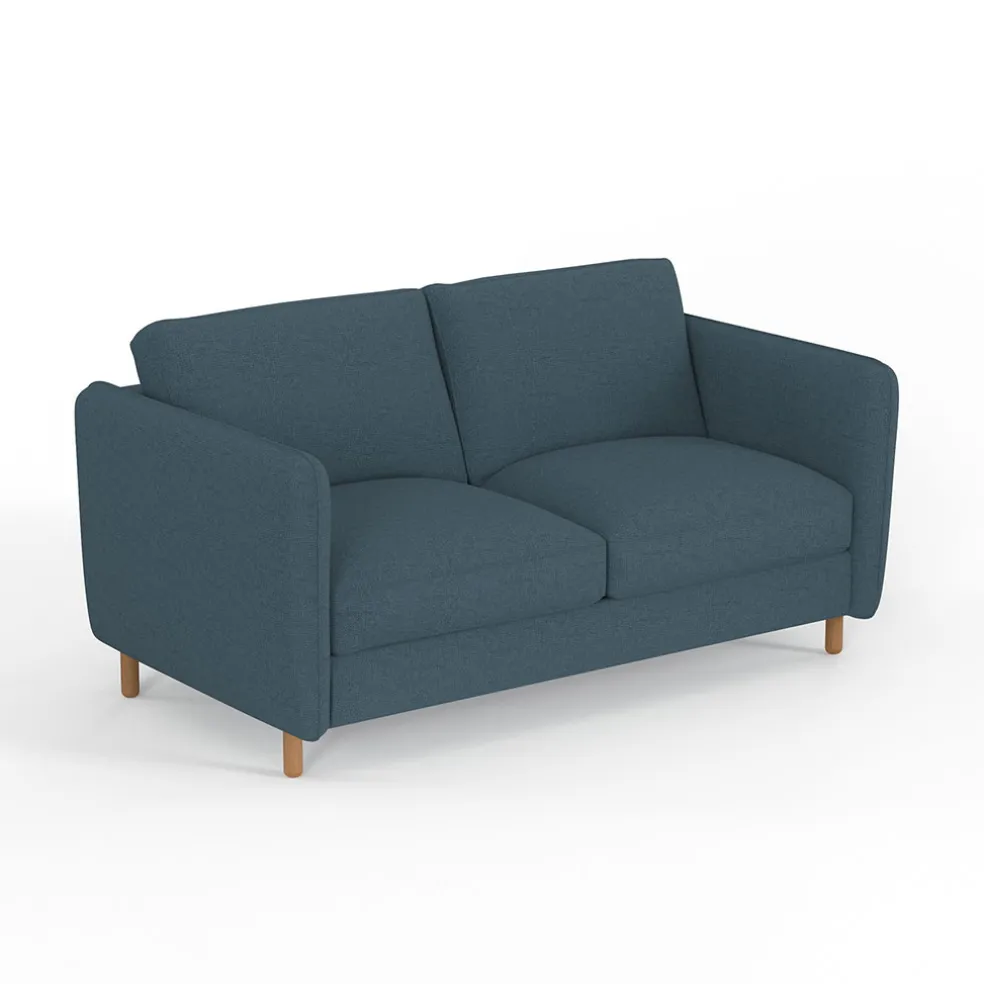 Canapé convertible 2 places Gustave - Tissu Texturé - Crown Moutarde