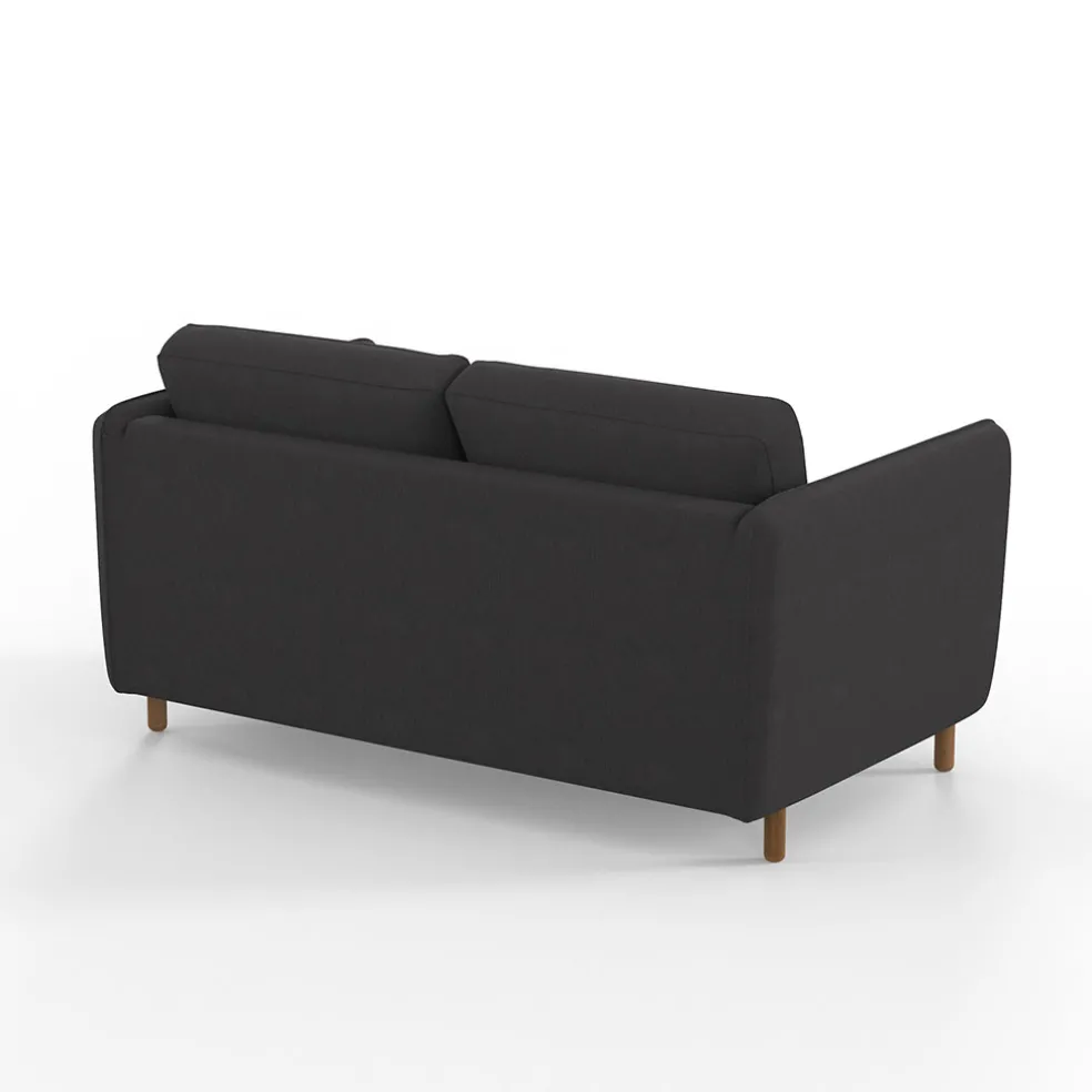 Canapé convertible 2 places Bultex Gustave - Tissu - Enjoy Anthracite