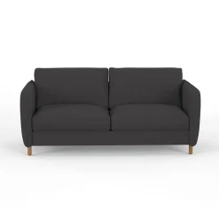 Canapé convertible 2 places Bultex Gustave - Tissu - Enjoy Anthracite