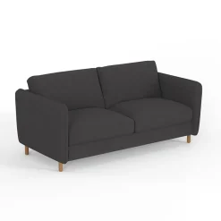 Canapé convertible 2 places Bultex Gustave - Tissu - Enjoy Anthracite