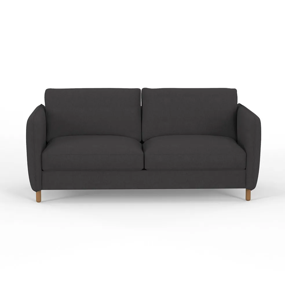 Canapé convertible 2 places Bultex Gustave - Tissu - Enjoy Anthracite