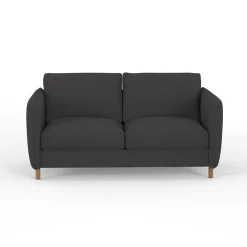 Canapé convertible 2 places Bultex Gustave - Tissu - Enjoy Anthracite