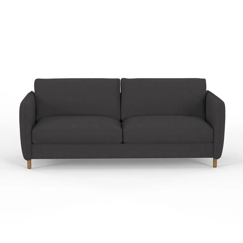 Canapé convertible 2 places Bultex Gustave - Tissu - Enjoy Anthracite