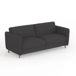 Canapé convertible 2 places Bultex Gustave - Tissu - Enjoy Anthracite