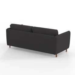 Canapé convertible 2 places Bultex Gustave - Tissu - Enjoy Anthracite