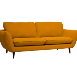 Canapé fixe 2 places AXEL - Effet Velours - Seven Anthracite