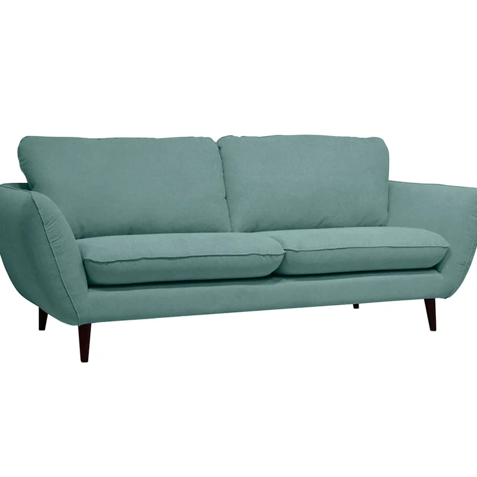 Canapé fixe 2 places AXEL - Effet Velours - Seven Anthracite