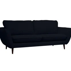 Canapé fixe 2 places AXEL - Effet Velours - Seven Anthracite