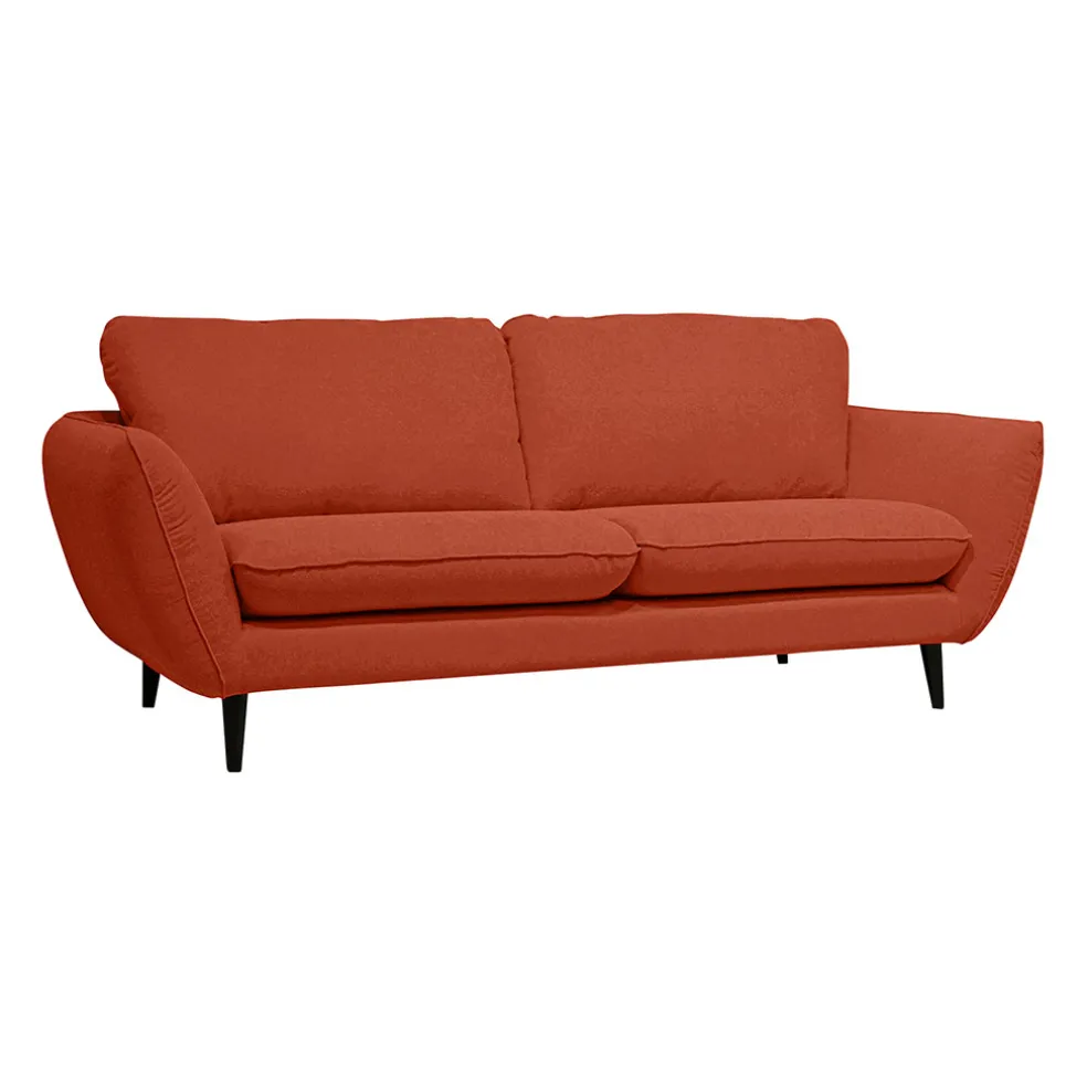 Canapé fixe 2 places AXEL - Effet Velours - Seven Anthracite