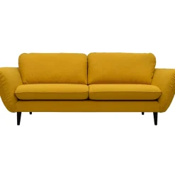 Canapé fixe 2 places AXEL - Tissu Texturé - Crown Black