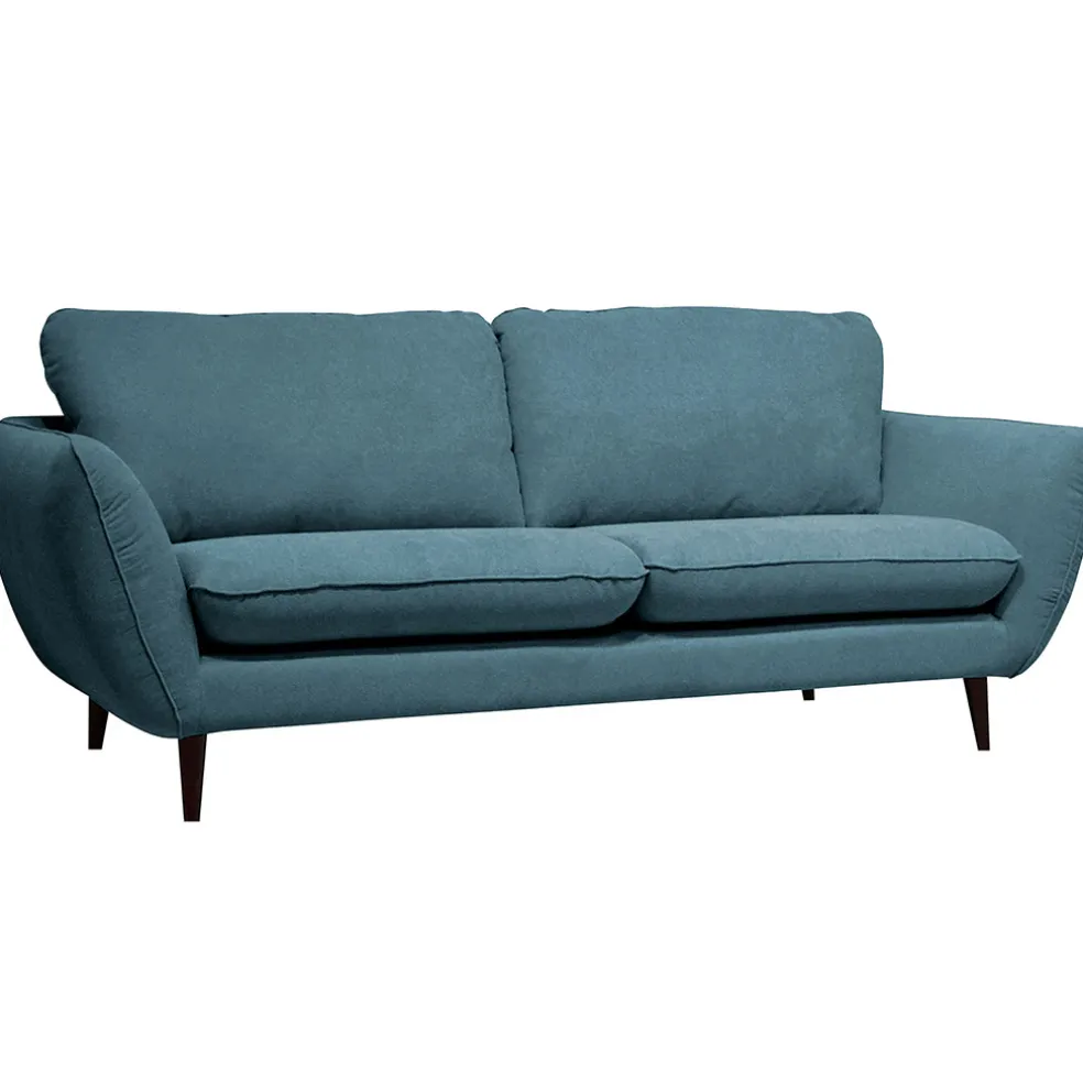 Canapé fixe 2 places AXEL - Tissu Texturé - Crown Black