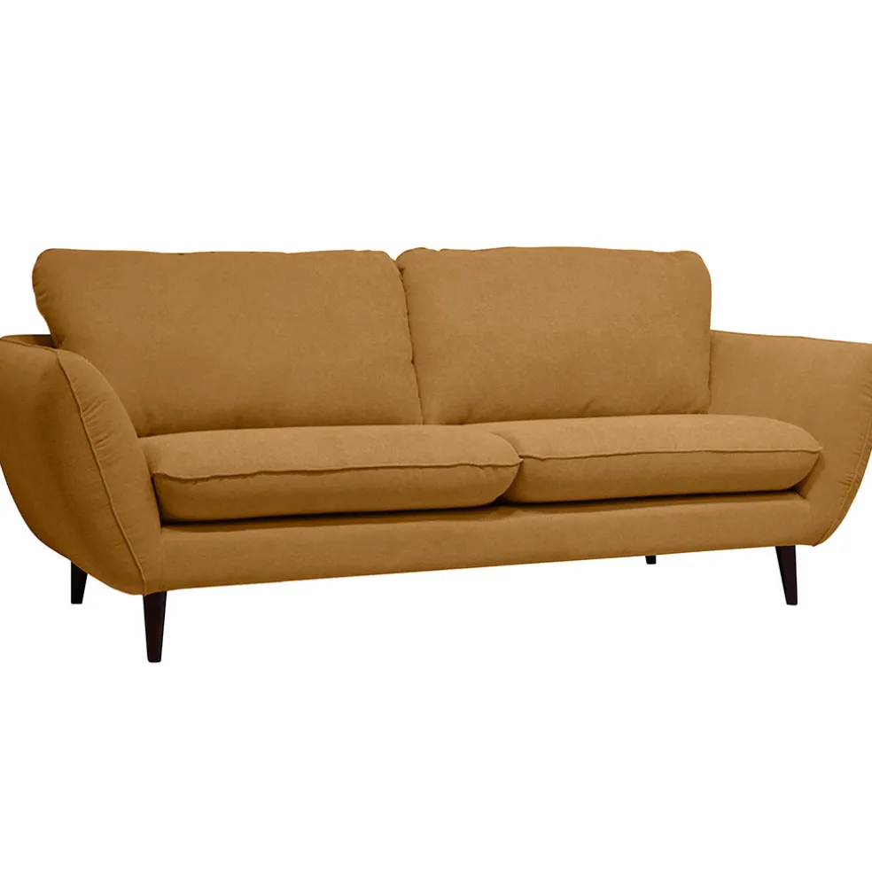 Canapé fixe 2 places AXEL - Tissu Texturé - Crown Black