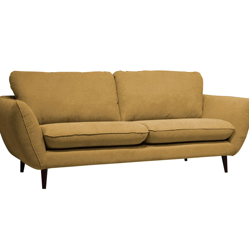 Canapé fixe 2 places AXEL - Tissu Texturé - Crown Black