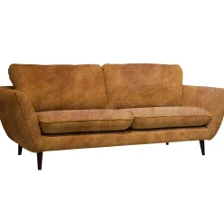 Canapé fixe 3 places Axel - Velours Vintage - Adore Anthracite