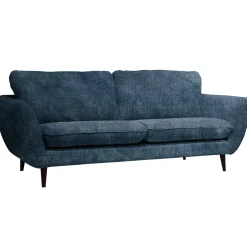 Canapé fixe 3 places Axel - Velours Vintage - Adore Anthracite