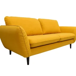 Canapé fixe 3 places Axel - Velours Texturé - Dany Ecru