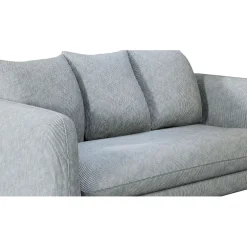 Canapé fixe 3 places Basile - Effet Velours Côtelé - Fjord Écru