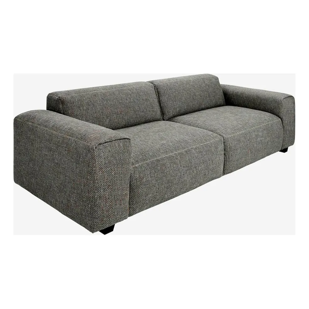 Canapé fixe 4 places en tissu bellagio gris - Posada