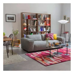 Canapé fixe 4 places en tissu bellagio gris - Posada