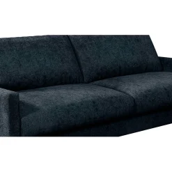 Canapé fixe 3 places Gaspard - Velours Texturé - Dany Bleu grisé