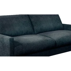 Canapé fixe 3 places Gaspard - Velours Texturé - Dany Bleu grisé