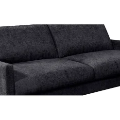 Canapé fixe 3 places Gaspard - Velours Texturé - Dany Bleu grisé