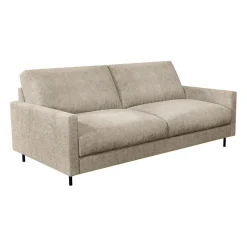 Canapé fixe 3 places Gaspard - Velours Texturé - Dany Bleu grisé