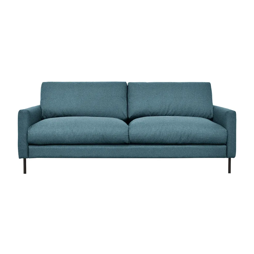 Canapé fixe 3 places Gaspard - Tissu Texturé - Crown Moutarde