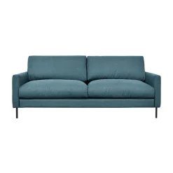 Canapé fixe 3 places Gaspard - Tissu Texturé - Crown Moutarde