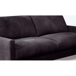 Canapé fixe 3 places Gaspard - Velours Vintage - Adore Anthracite