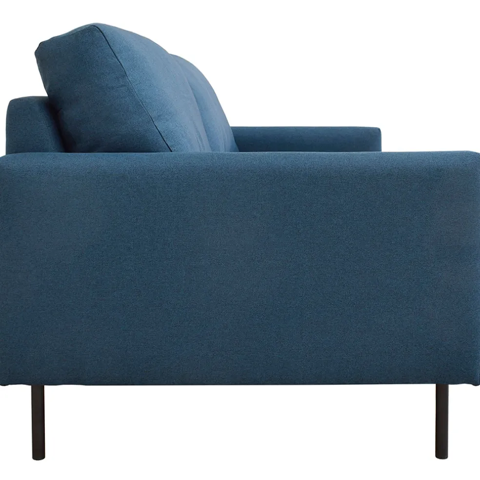 Canapé fixe 3 places Gaspard - Velours Vintage - Adore Anthracite