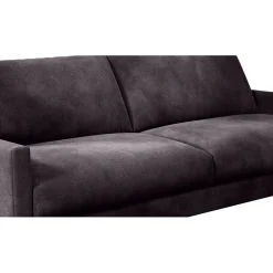 Canapé fixe 3 places Gaspard - Velours Vintage - Adore Anthracite