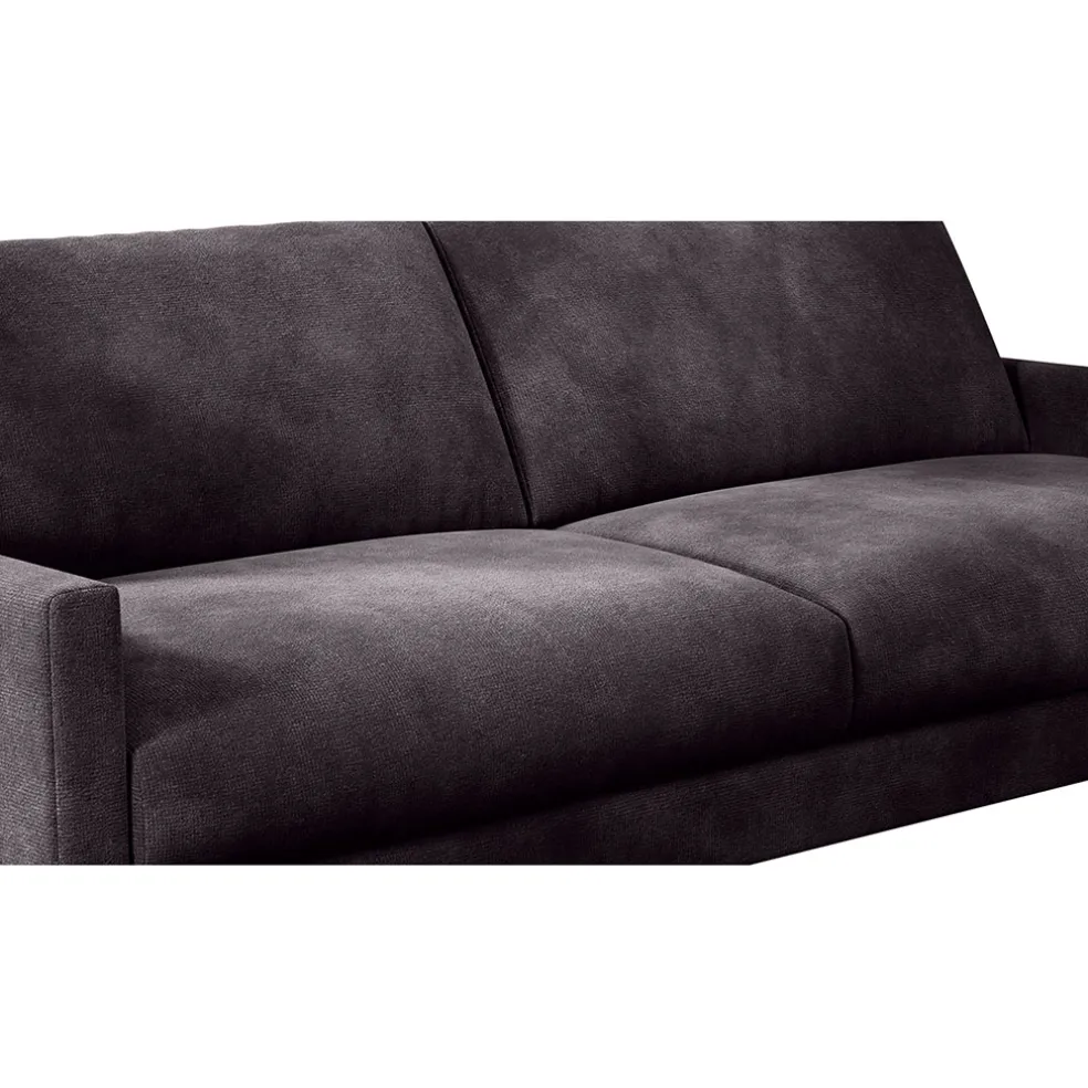 Canapé fixe 3 places Gaspard - Velours Vintage - Adore Anthracite