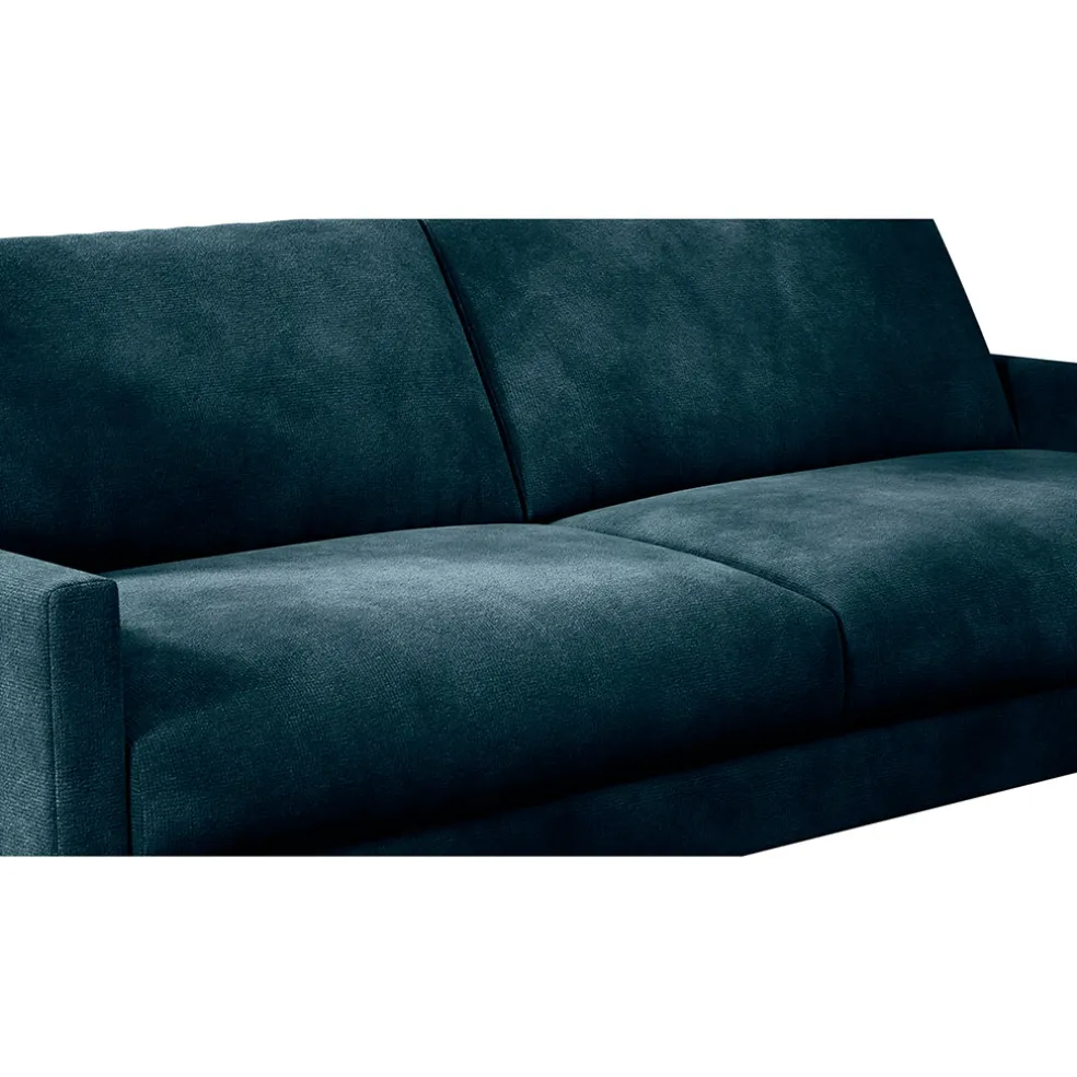 Canapé fixe 3 places Gaspard - Velours Vintage - Adore Anthracite