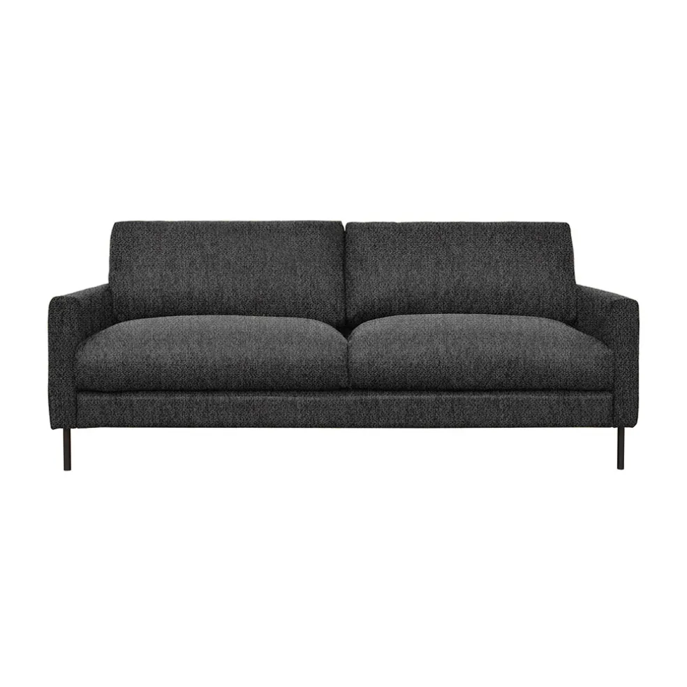 Canapé fixe 3 places Gaspard - Tissu - Enjoy Anthracite