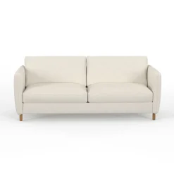 Canapé fixe 4 places Gustave - Velours Texturé - Dany Ecru