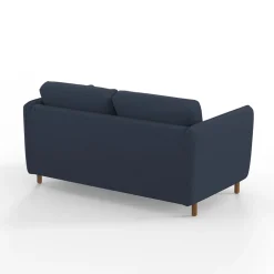 Canapé fixe 4 places Gustave - Velours Texturé - Dany Ecru