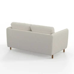 Canapé fixe 4 places Gustave - Velours Texturé - Dany Ecru