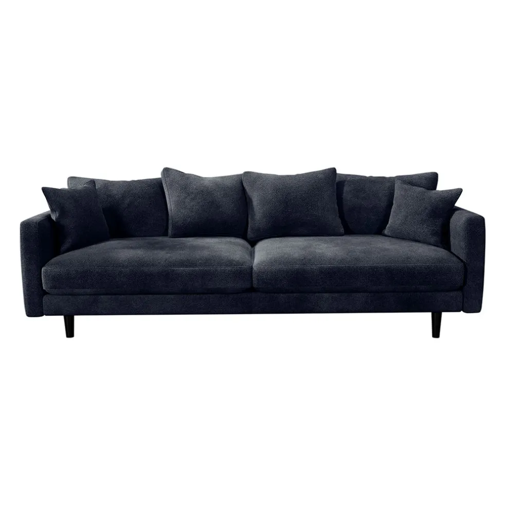 Canapé fixe 4 places Marius - Effet Velours - Seven Turtle