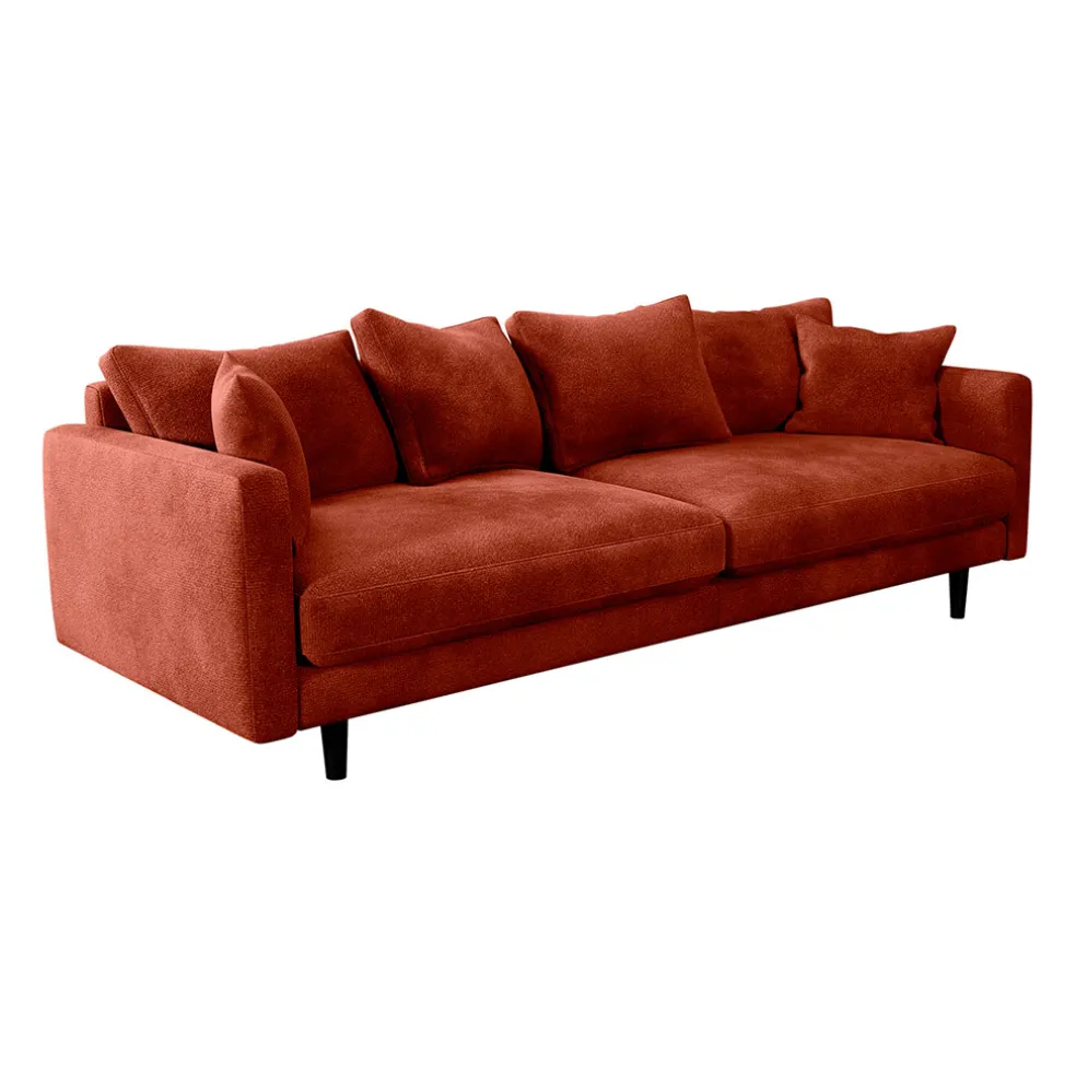 Canapé fixe 4 places Marius - Effet Velours - Seven Turtle