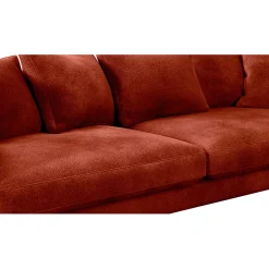 Canapé fixe 4 places Marius - Effet Velours - Seven Turtle