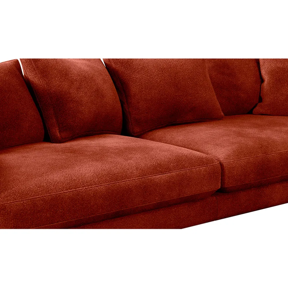 Canapé fixe 4 places Marius - Effet Velours - Seven Turtle