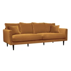 Canapé fixe 4 places Marius - Effet Velours - Seven Turtle