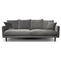 Canapé fixe 4 places Marius - Effet Velours - Seven Turtle