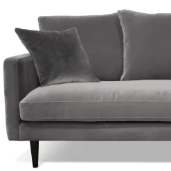 Canapé fixe 4 places Marius - Effet Velours - Seven Turtle