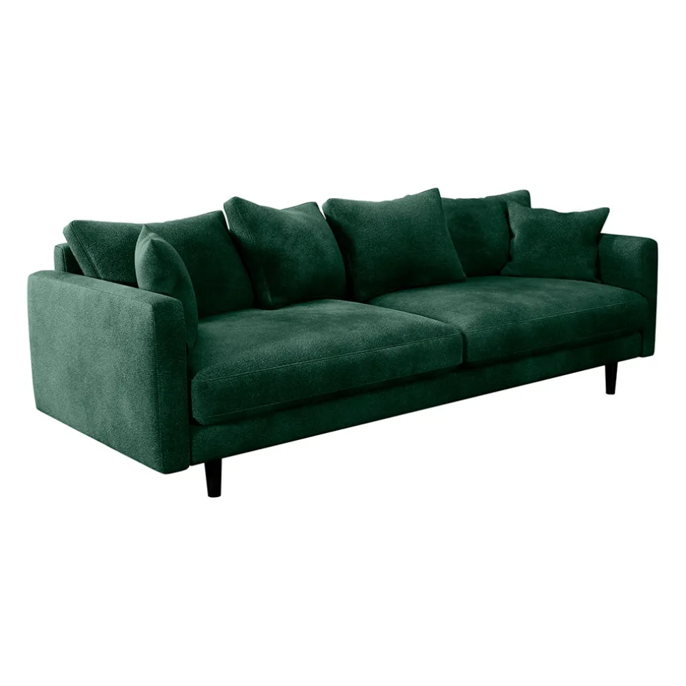 Canapé fixe 4 places Marius - Effet Velours - Seven Turtle