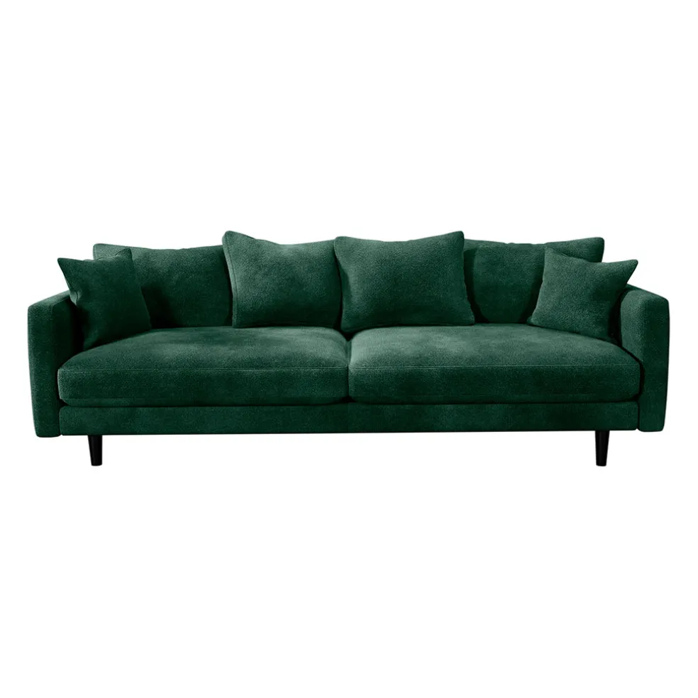 Canapé fixe 4 places Marius - Effet Velours - Seven Turtle