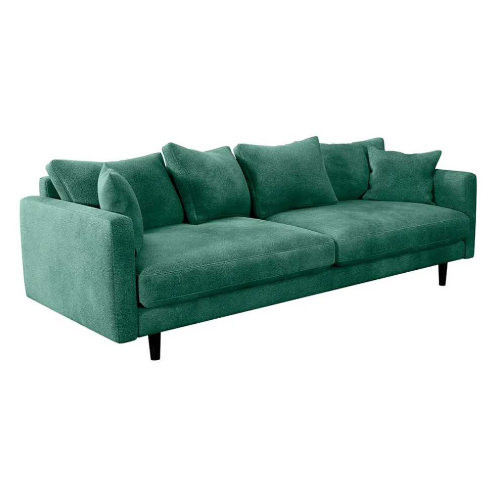 Canapé fixe 4 places Marius - Effet Velours - Seven Turtle