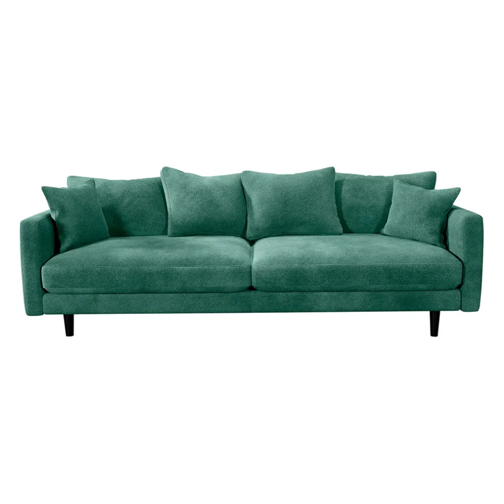 Canapé fixe 4 places Marius - Effet Velours - Seven Turtle